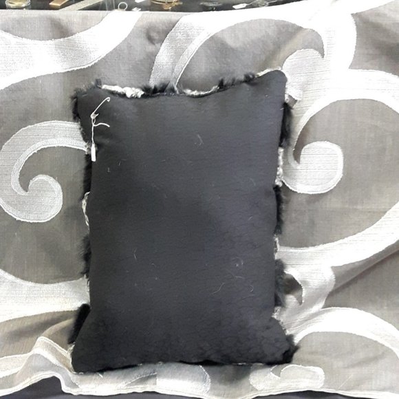 Genuine Real Fur Checked Throw Pillow Mink/Persian Lamb - Picture 10 of 12